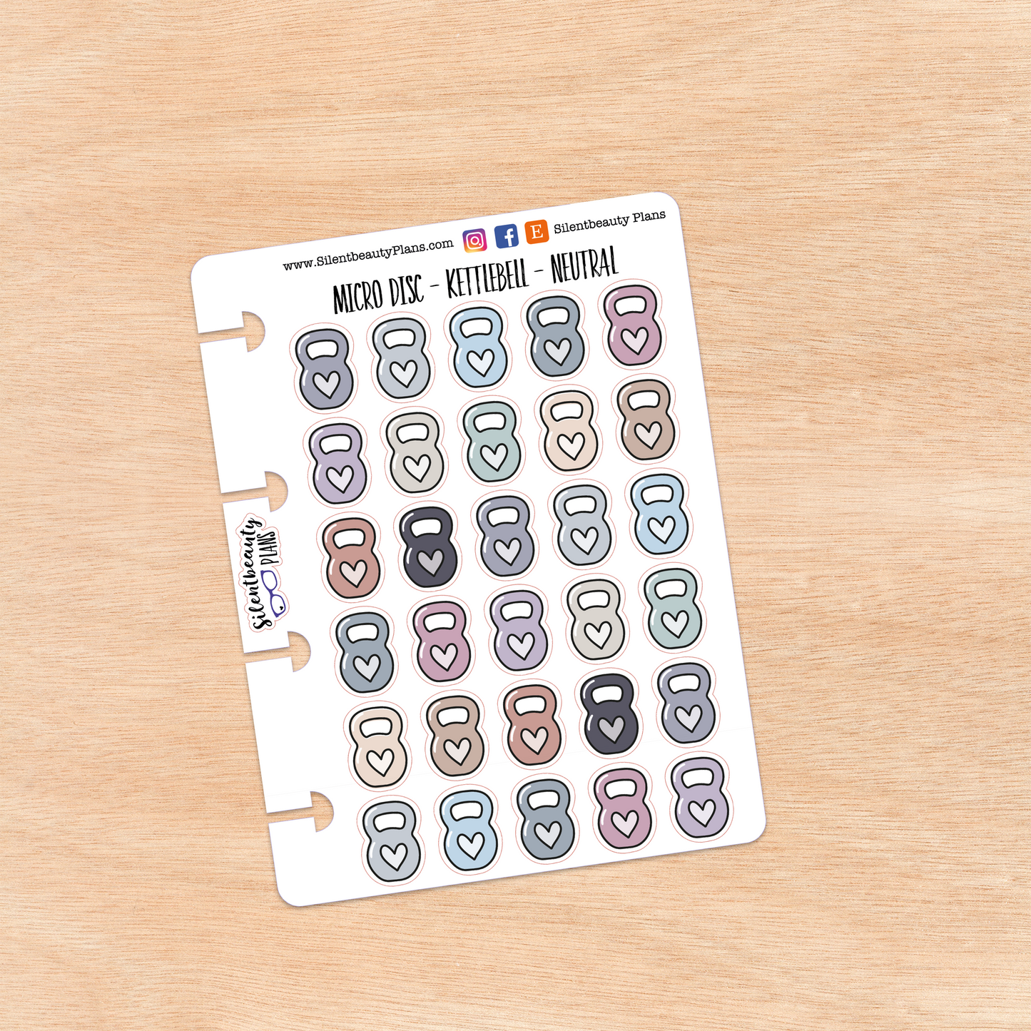 Kettlebell Icon Stickers | 2 Sizes | 4 Colour Options