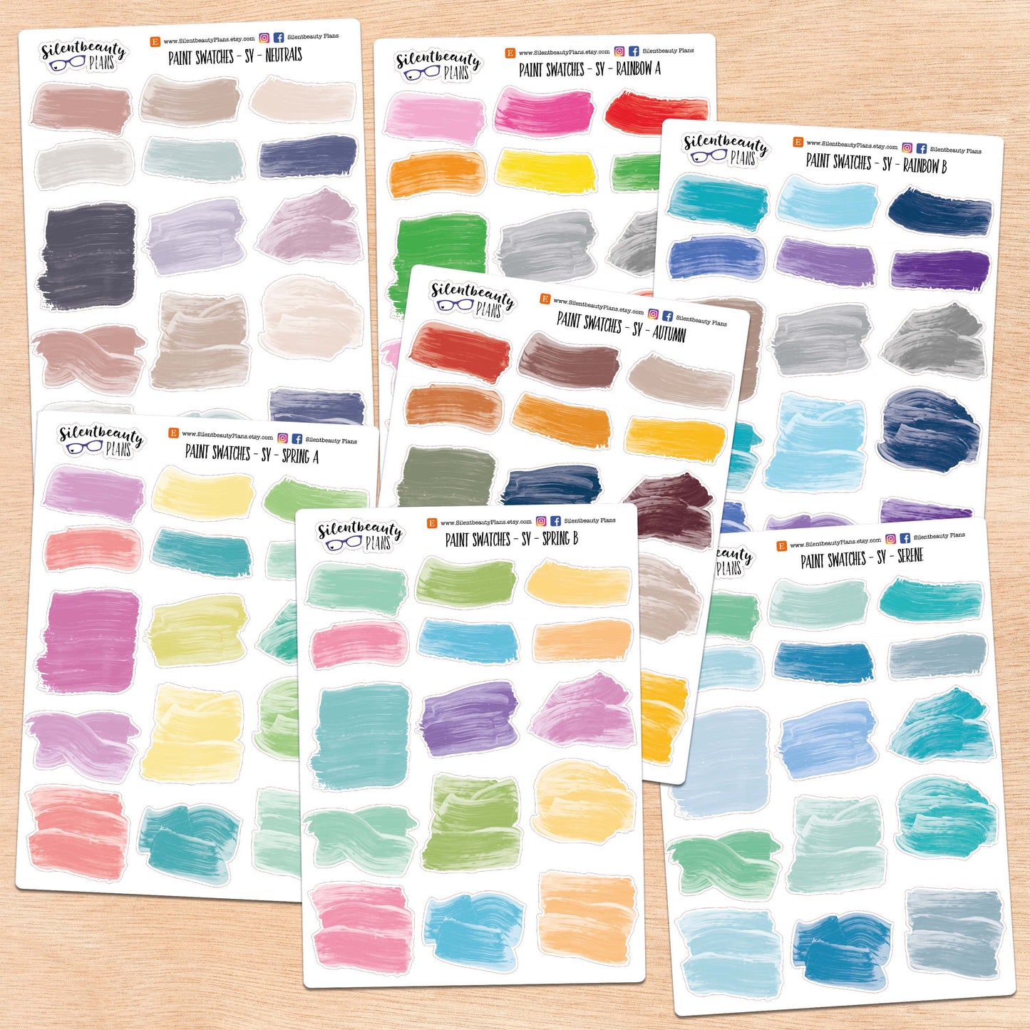Paint Swatches | 7 Colour Options