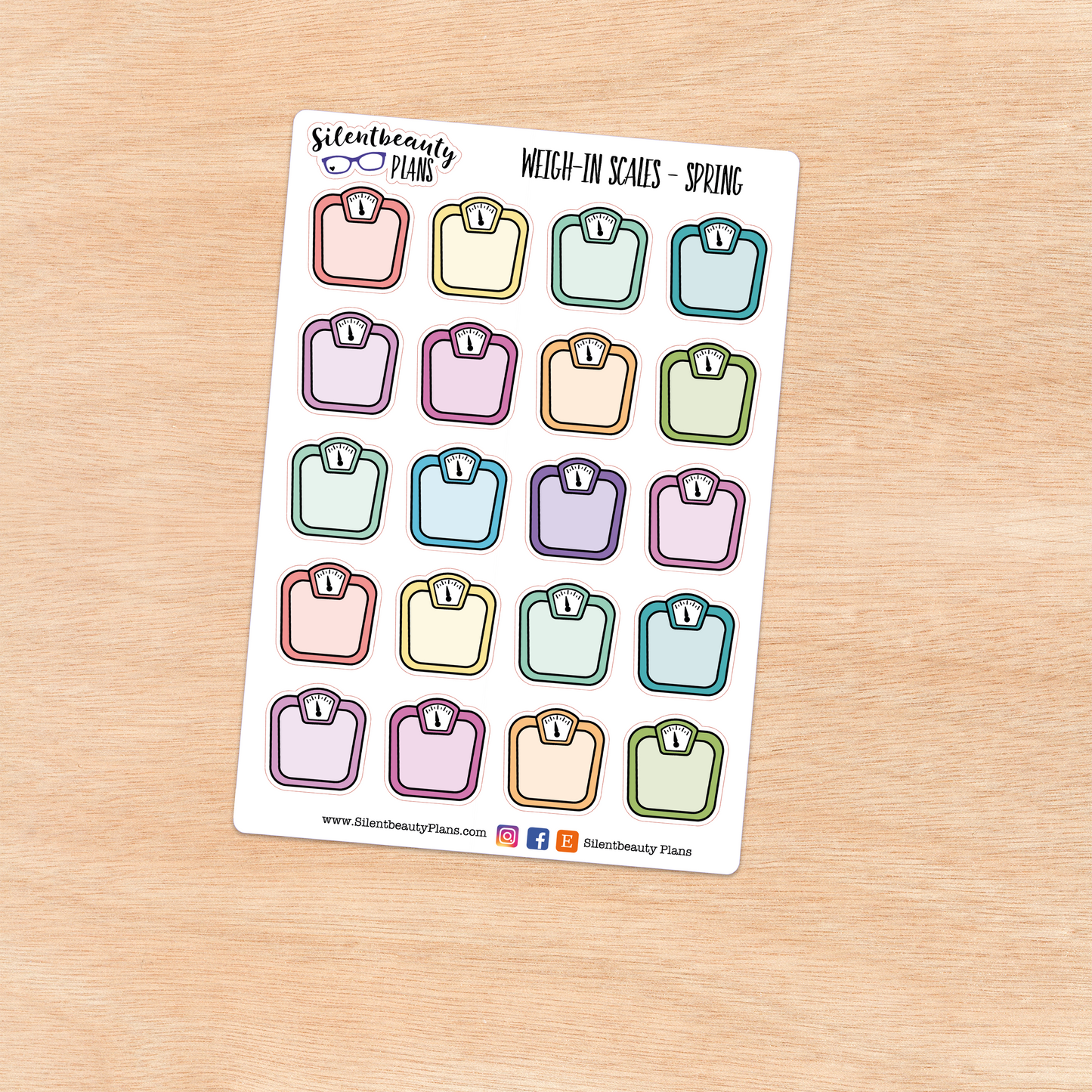 Scale Icon Stickers | 2 Sizes | 4 Colour Options