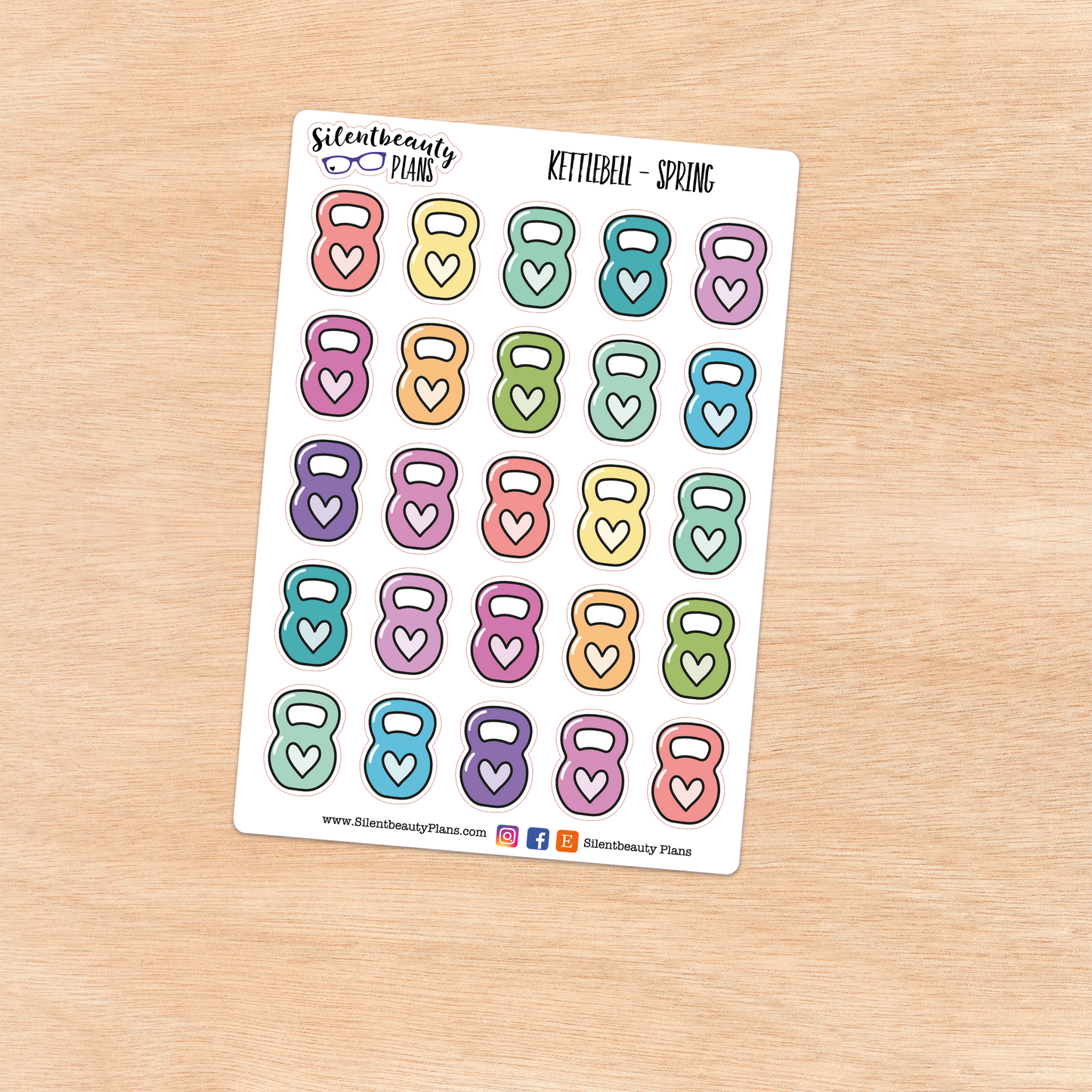 Kettlebell Icon Stickers | 2 Sizes | 4 Colour Options