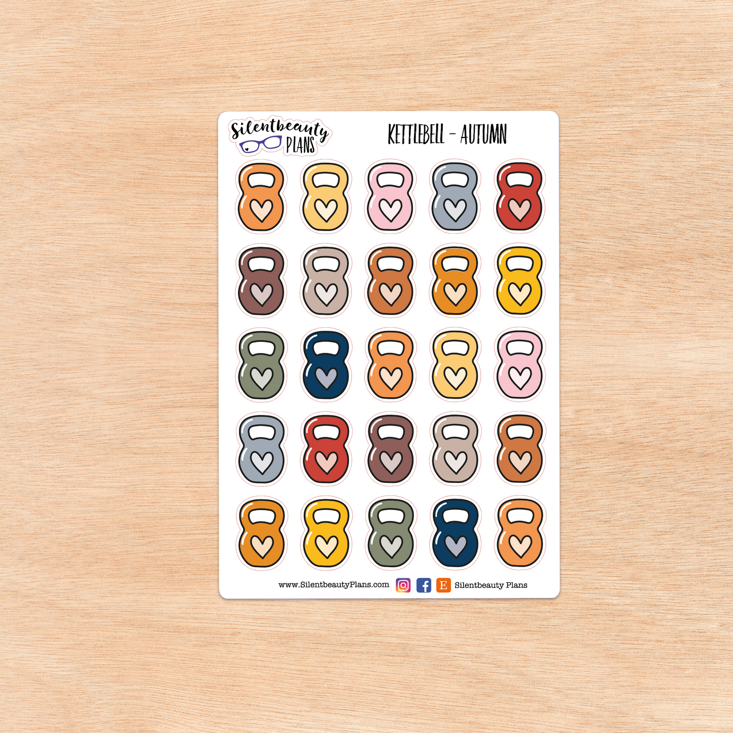Kettlebell Icon Stickers | 2 Sizes | 4 Colour Options