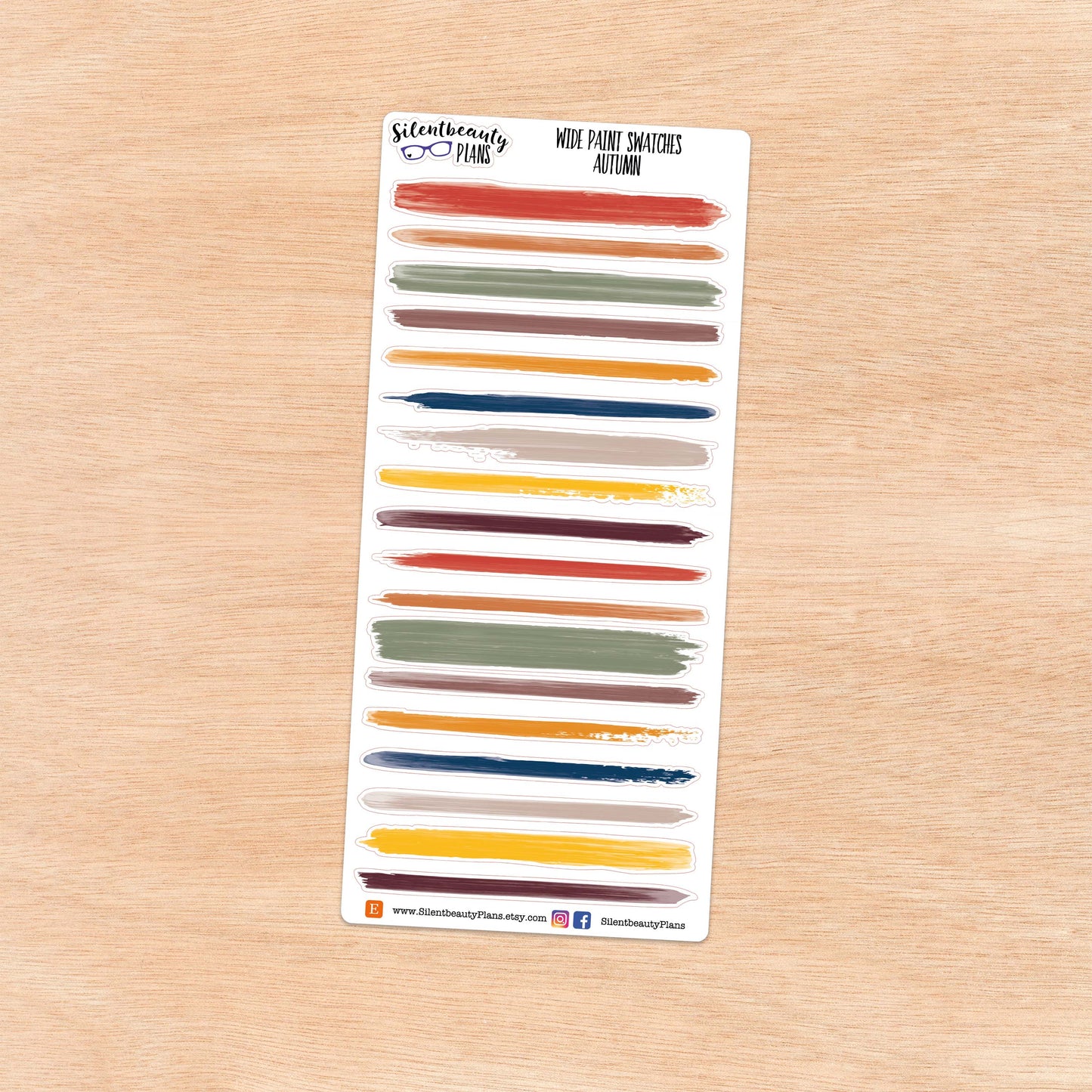 Wide Paint Swatches | 7 Colour Options