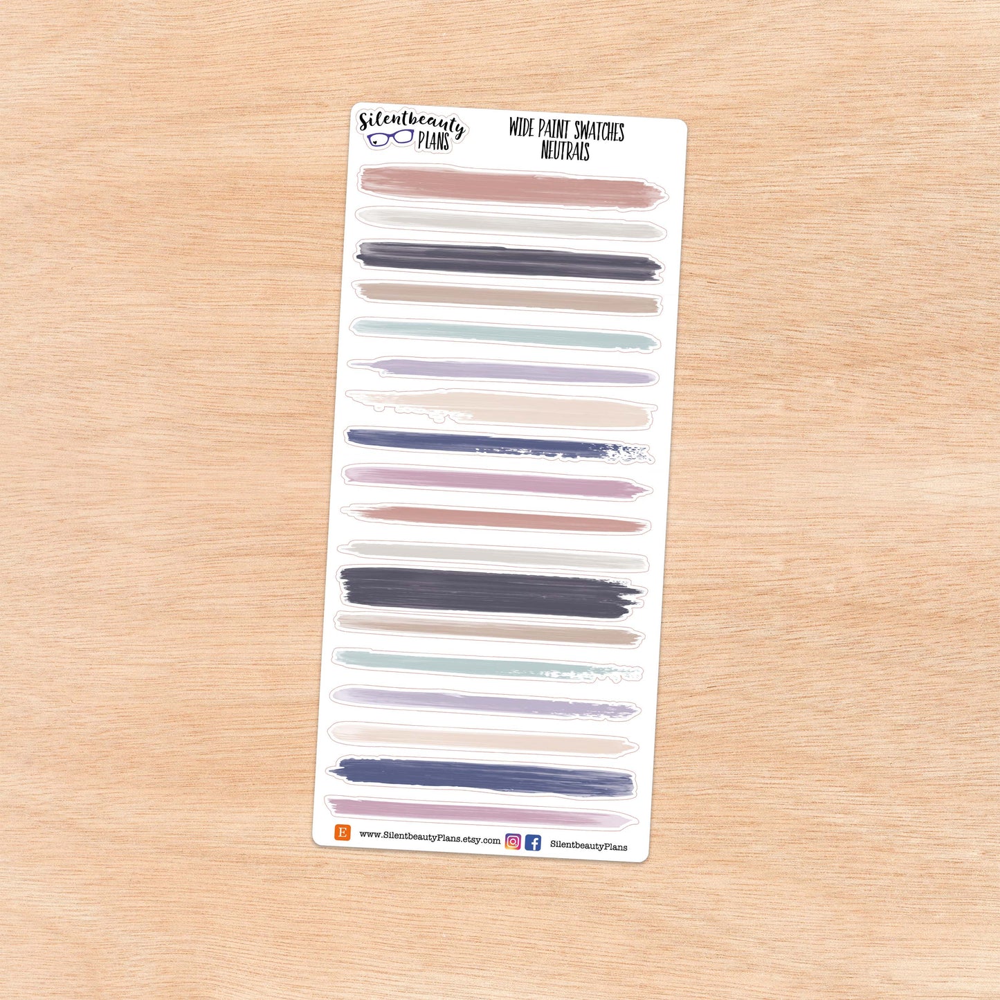 Wide Paint Swatches | 7 Colour Options