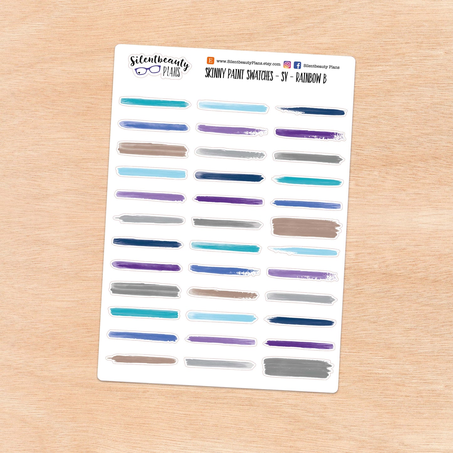 Skinny Paint Swatches | 7 Colour Options