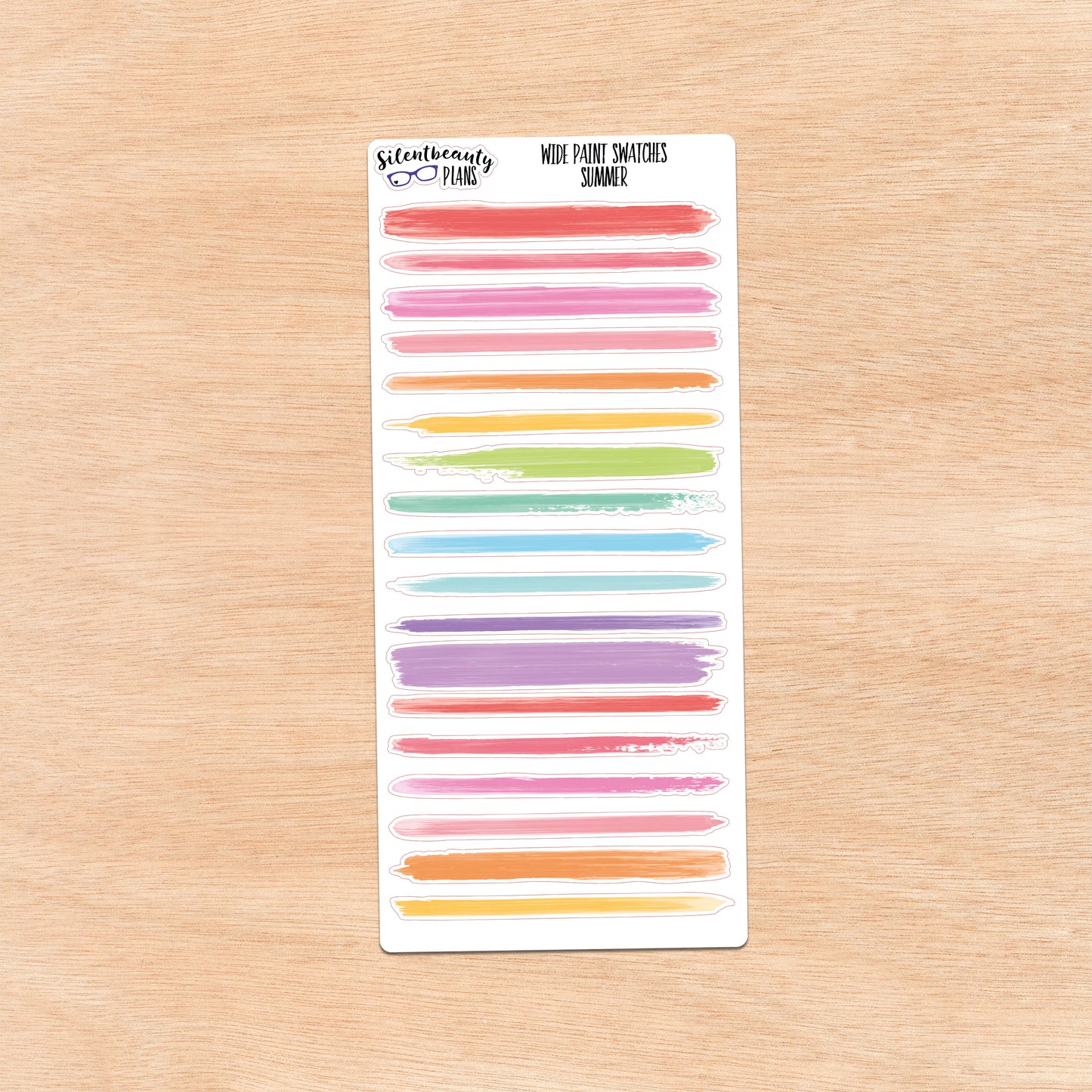 Summer Palette Paint Swatch Journaling Stickers | 3 Sheet Options