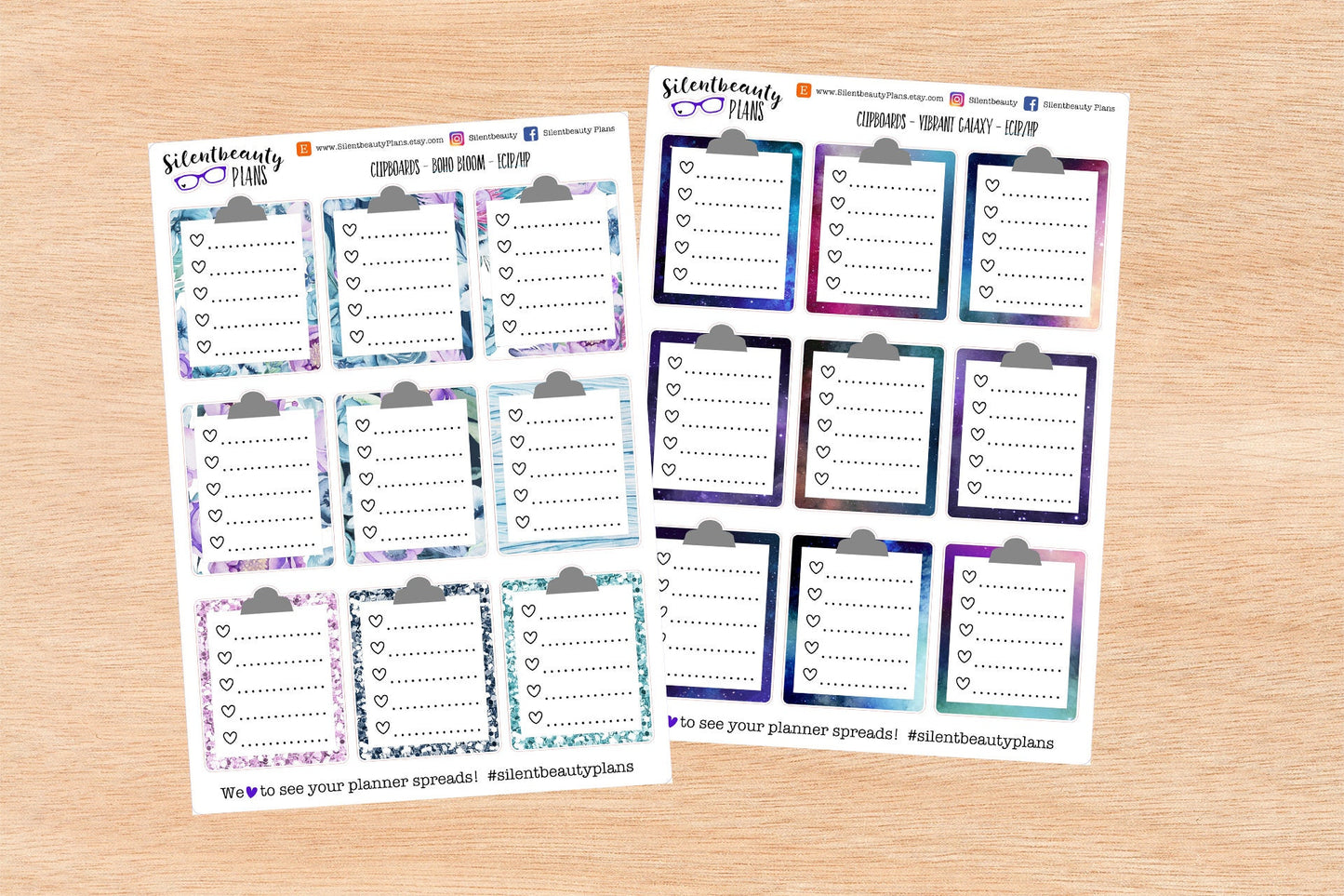 Clipboard Checklist Planner Stickers | 2 Options