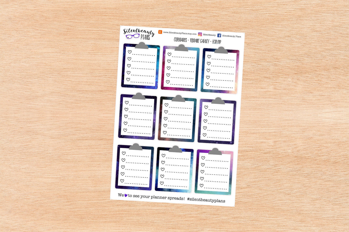 Clipboard Checklist Planner Stickers | 2 Options