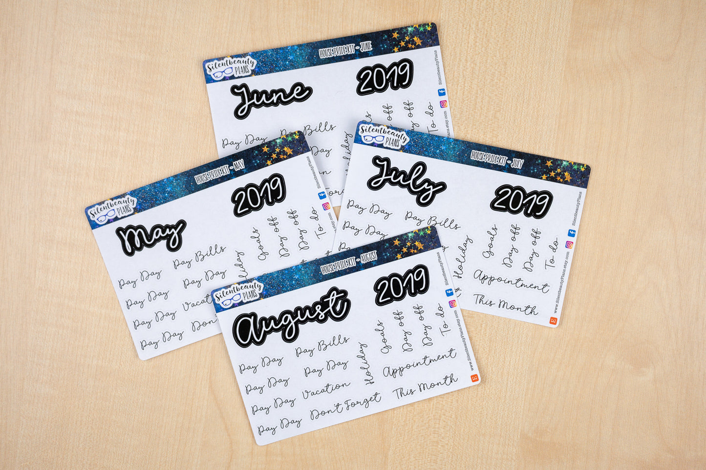 Snake Pride Monthly Sticker Kit - Pick your Month & Start Day - Classic Happy Planner, Vertical, Planner Stickers, UK
