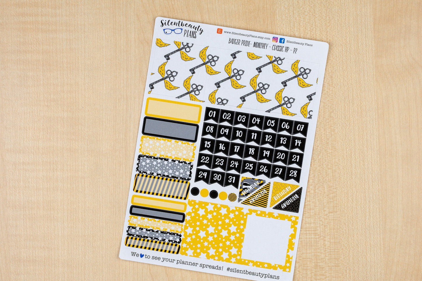 Badger Pride Monthly Sticker Kit | Pick your Month & Start Day