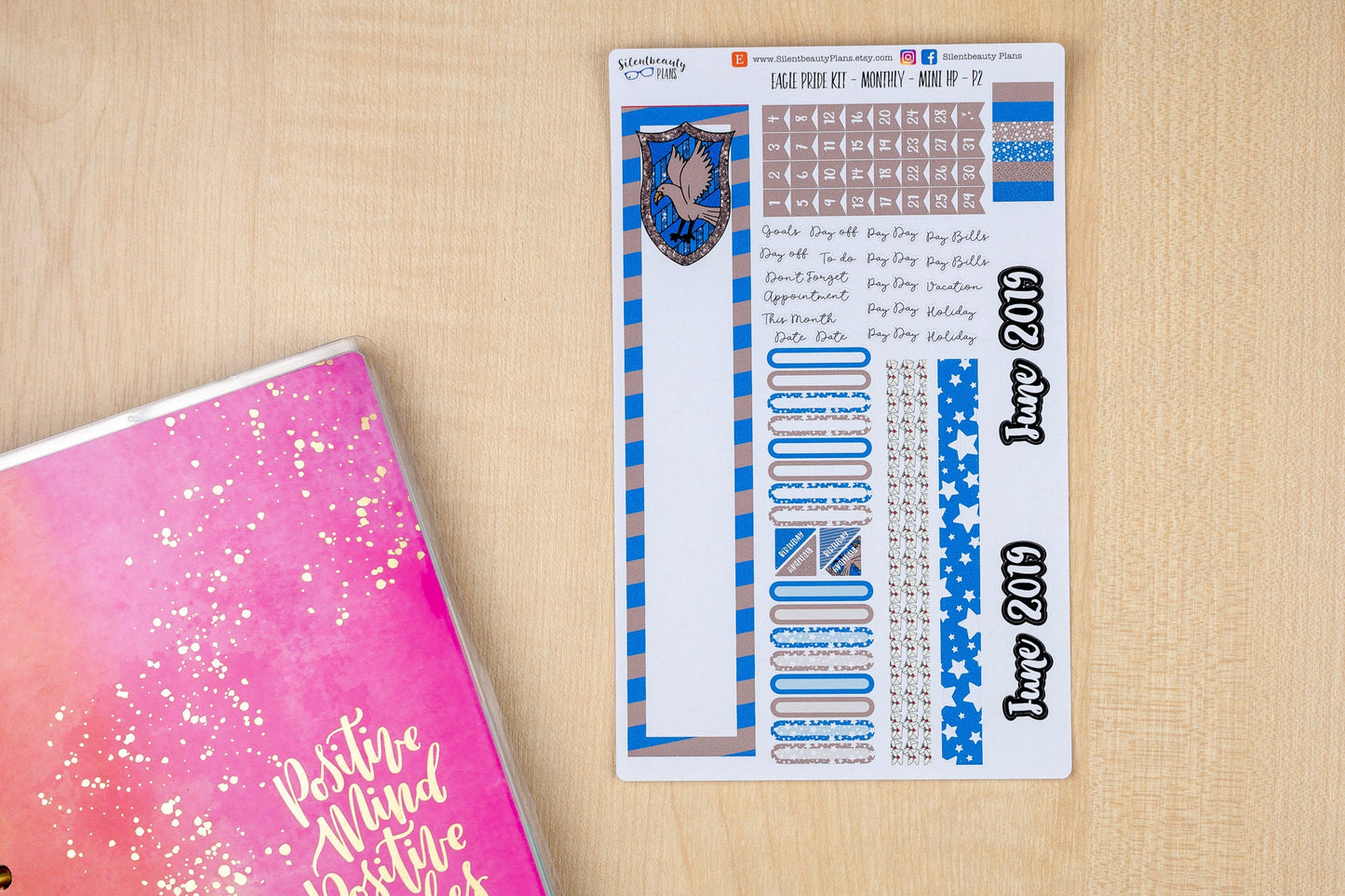 Eagle Pride Monthly Kit - Mini Happy Planner | Choose your Month -  Planner Stickers, UK