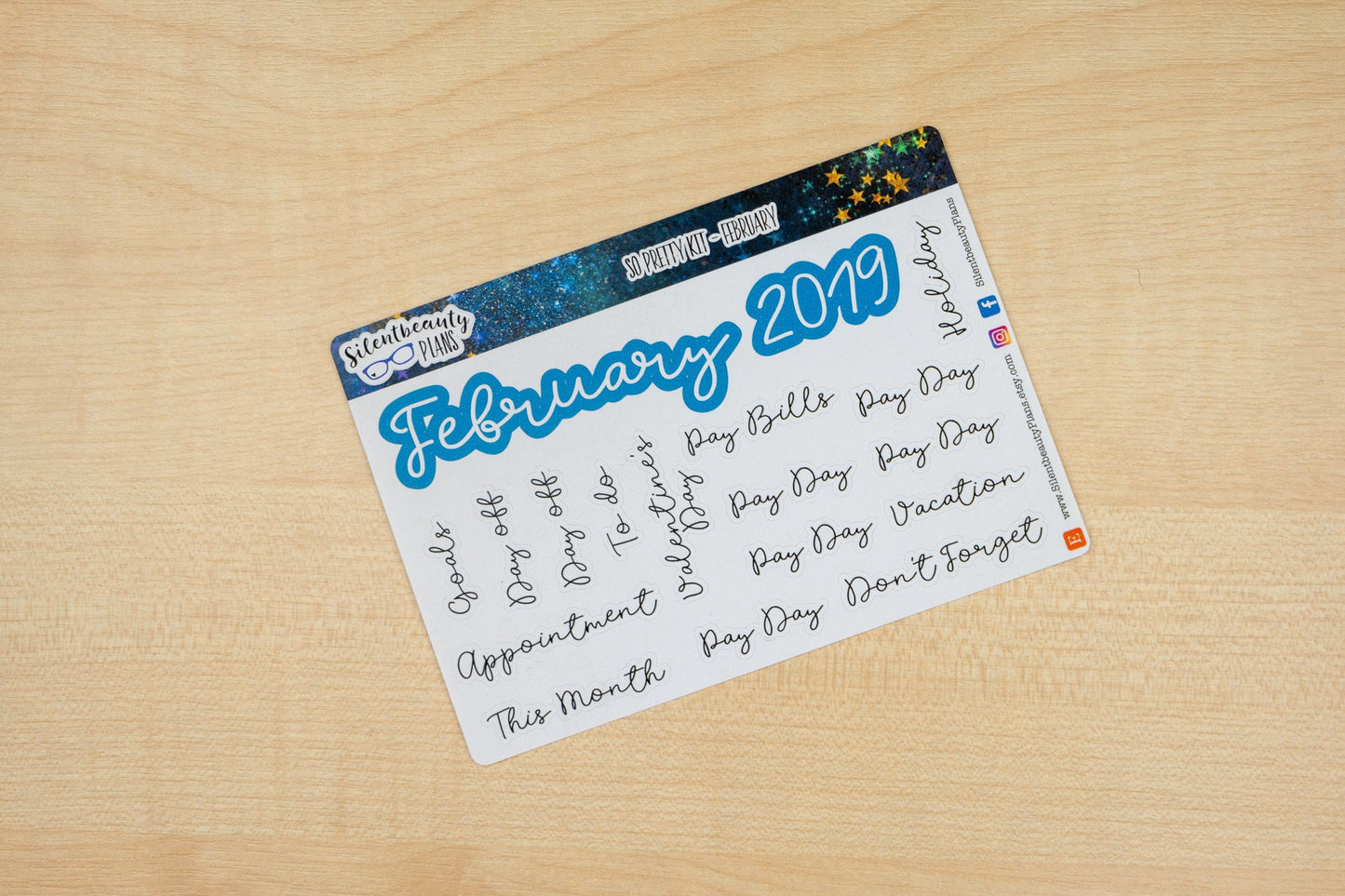 Simply Pretty Sticker Monthly Kit - Pick your Month & Start - Life Planner, Vertical, Planner Stickers, UK