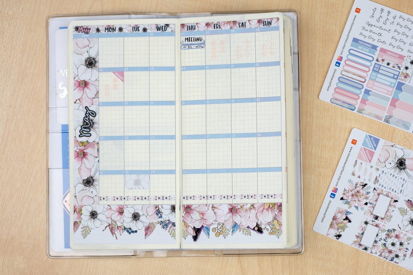 Blush Bloom | Hobonichi Weeks | Monthly