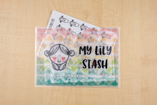 Lily Sticker Stash A6 Vellum Pouch