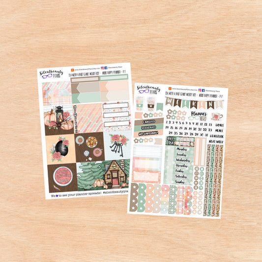 Tea with a Half Giant Weekly Kit - Mini Happy Planner, Planner Stickers, UK