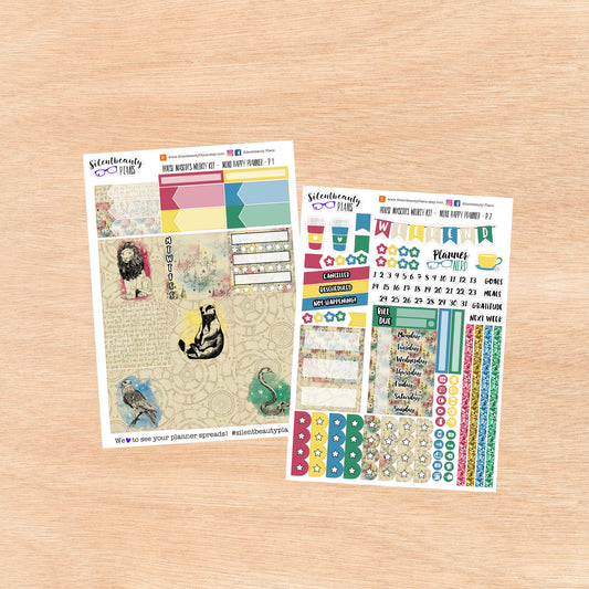 House Mascots Weekly Kit - Mini Happy Planner, Planner Stickers, UK