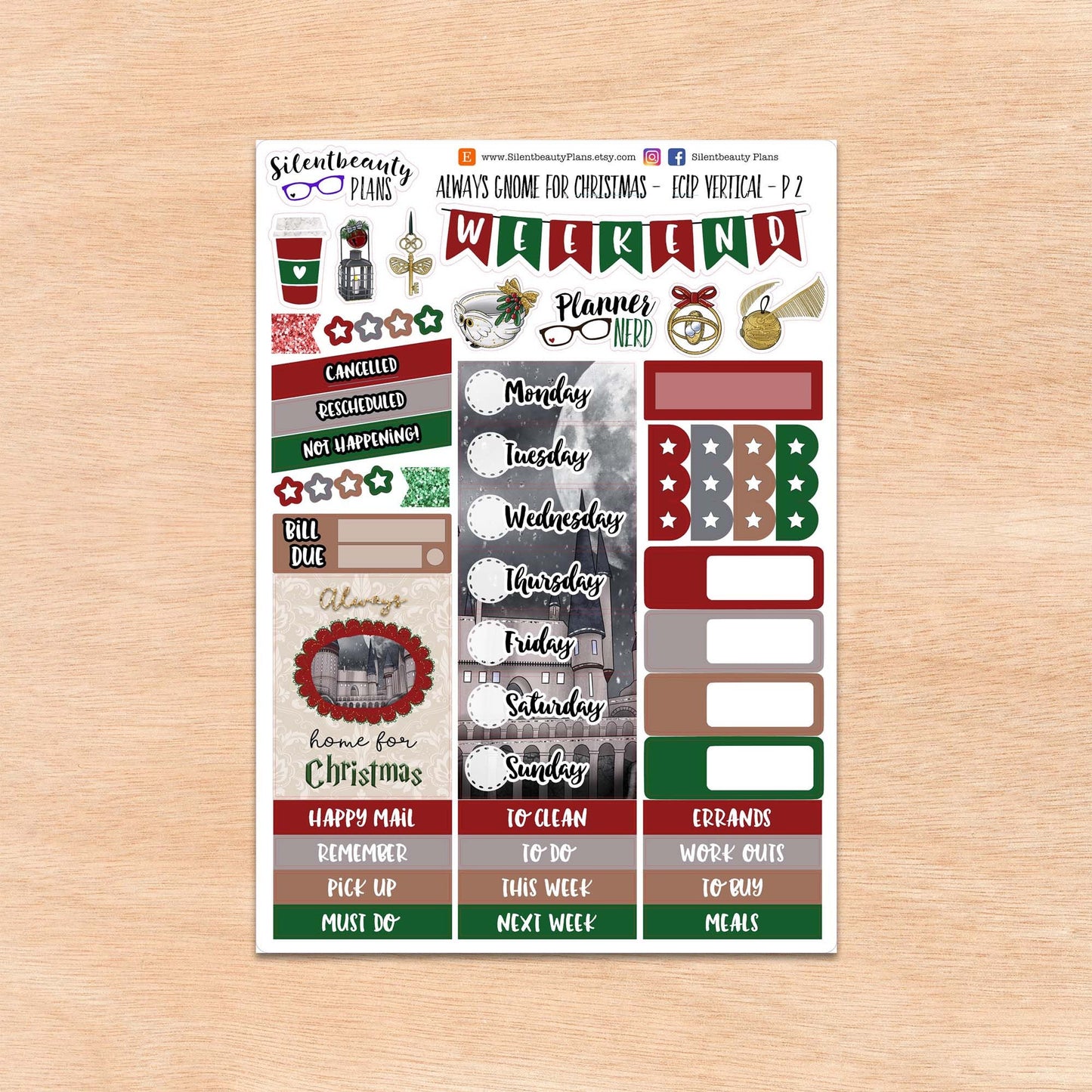 Always Gnome for Christmas - Weekly Sticker Kit