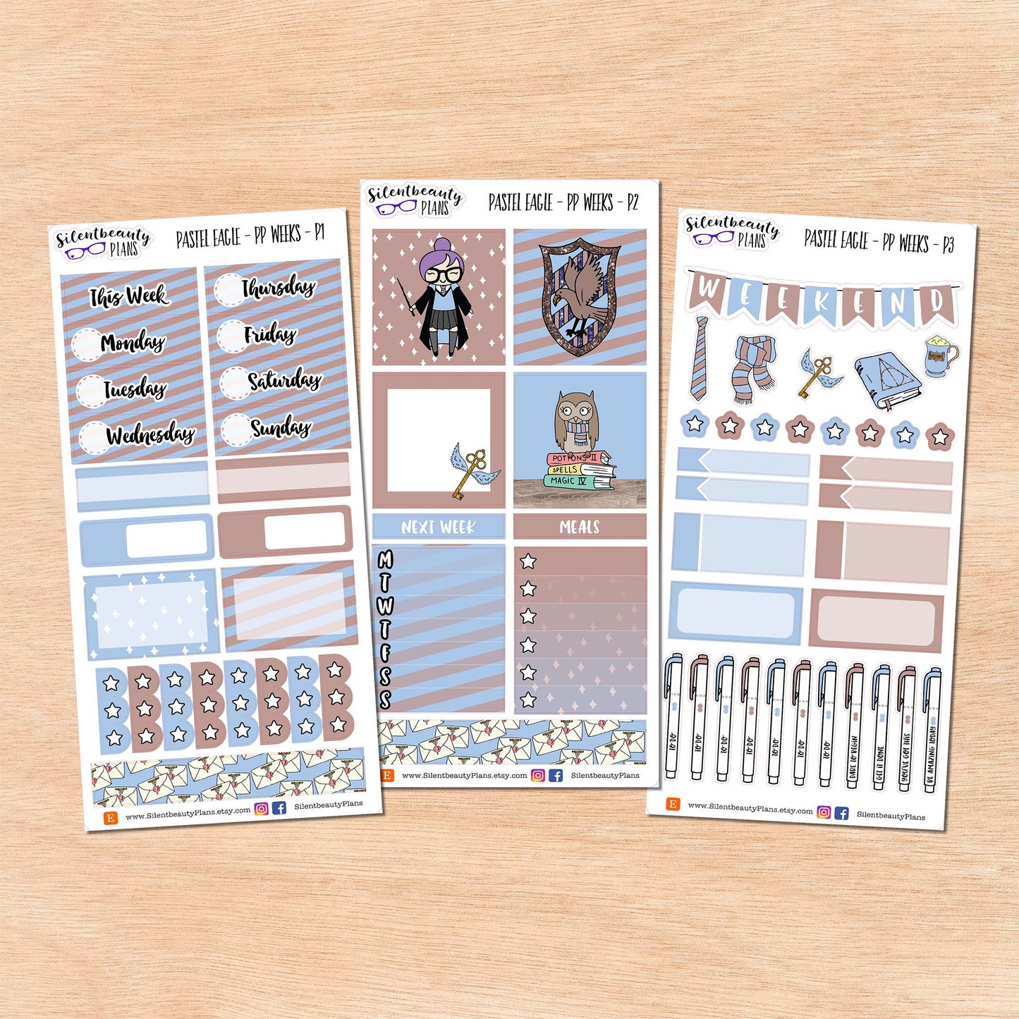 Pastel Eagle Pride Weekly Sticker Kits