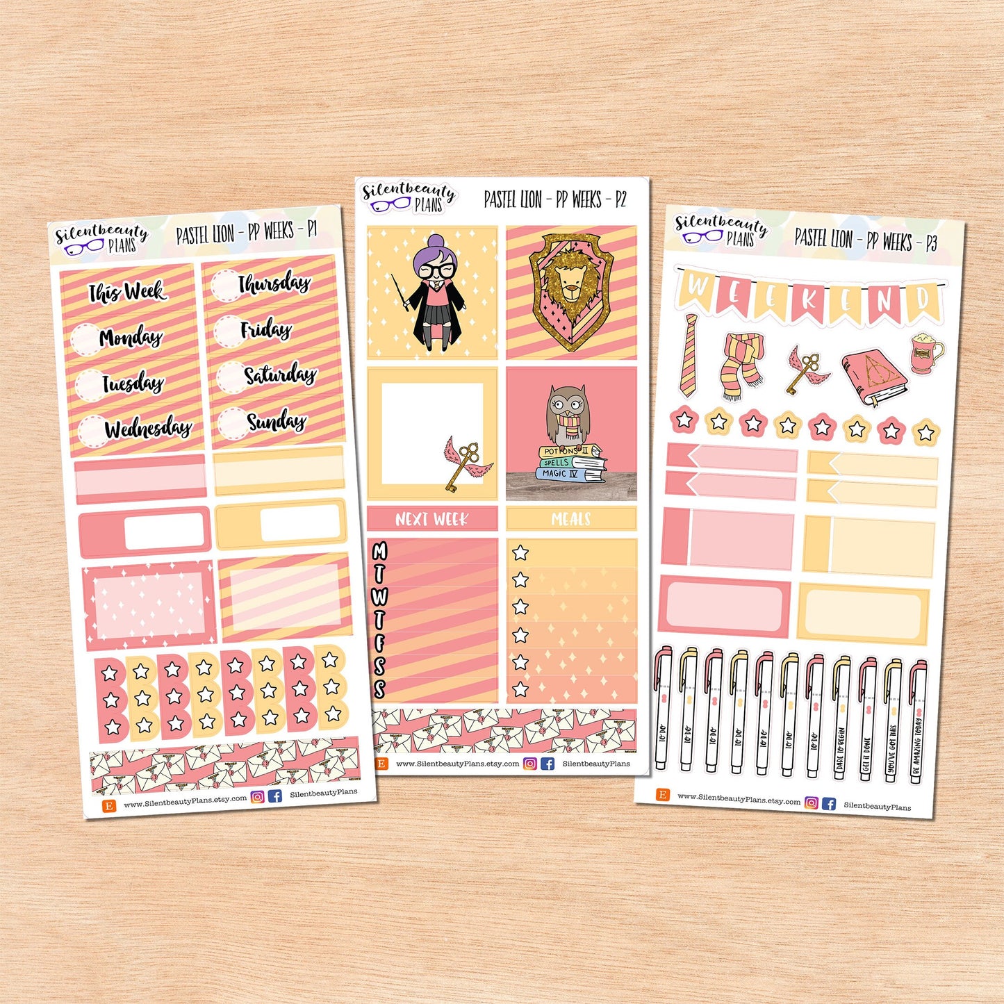 Pastel Lion Pride Weekly Sticker Kits