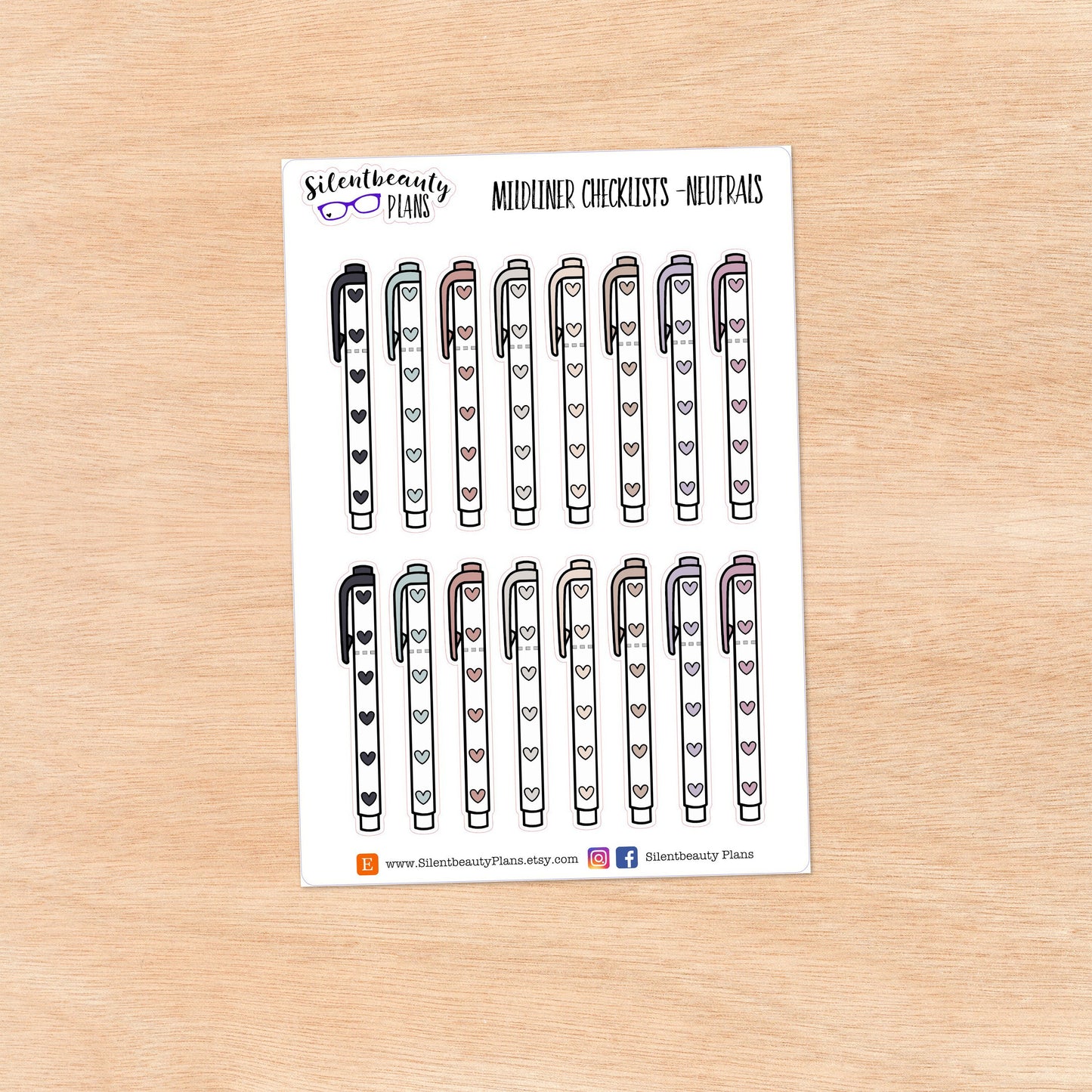 Mildliner Checklist Stickers | 10 Options