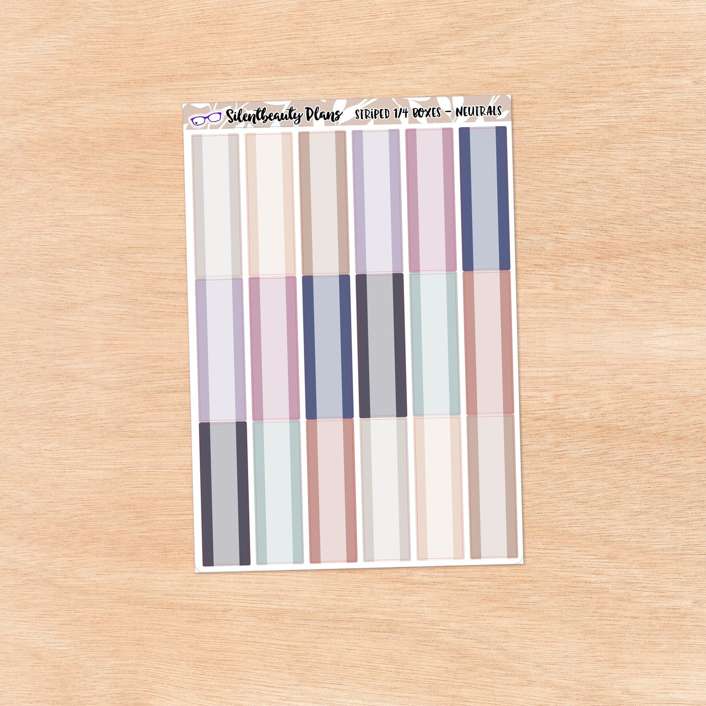 Striped Quarter Boxes | 6 Colour Palettes