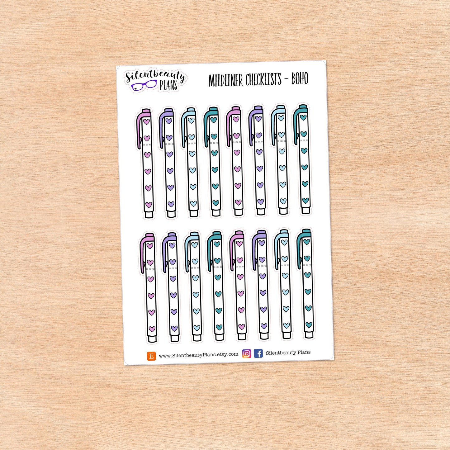 Mildliner Checklist Stickers | 10 Options