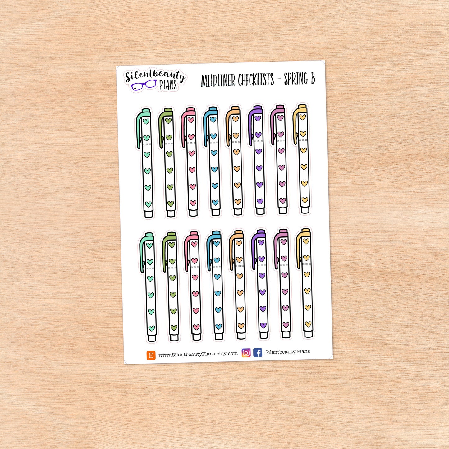 Mildliner Checklist Stickers | 10 Options