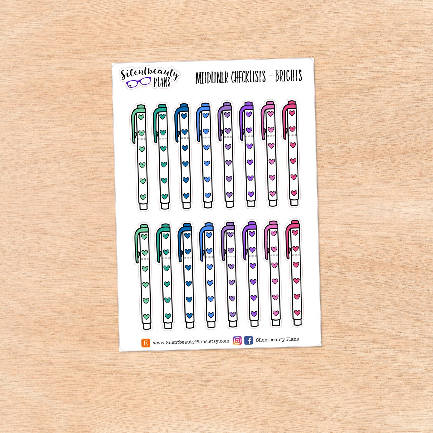 Mildliner Checklist Stickers | 10 Options