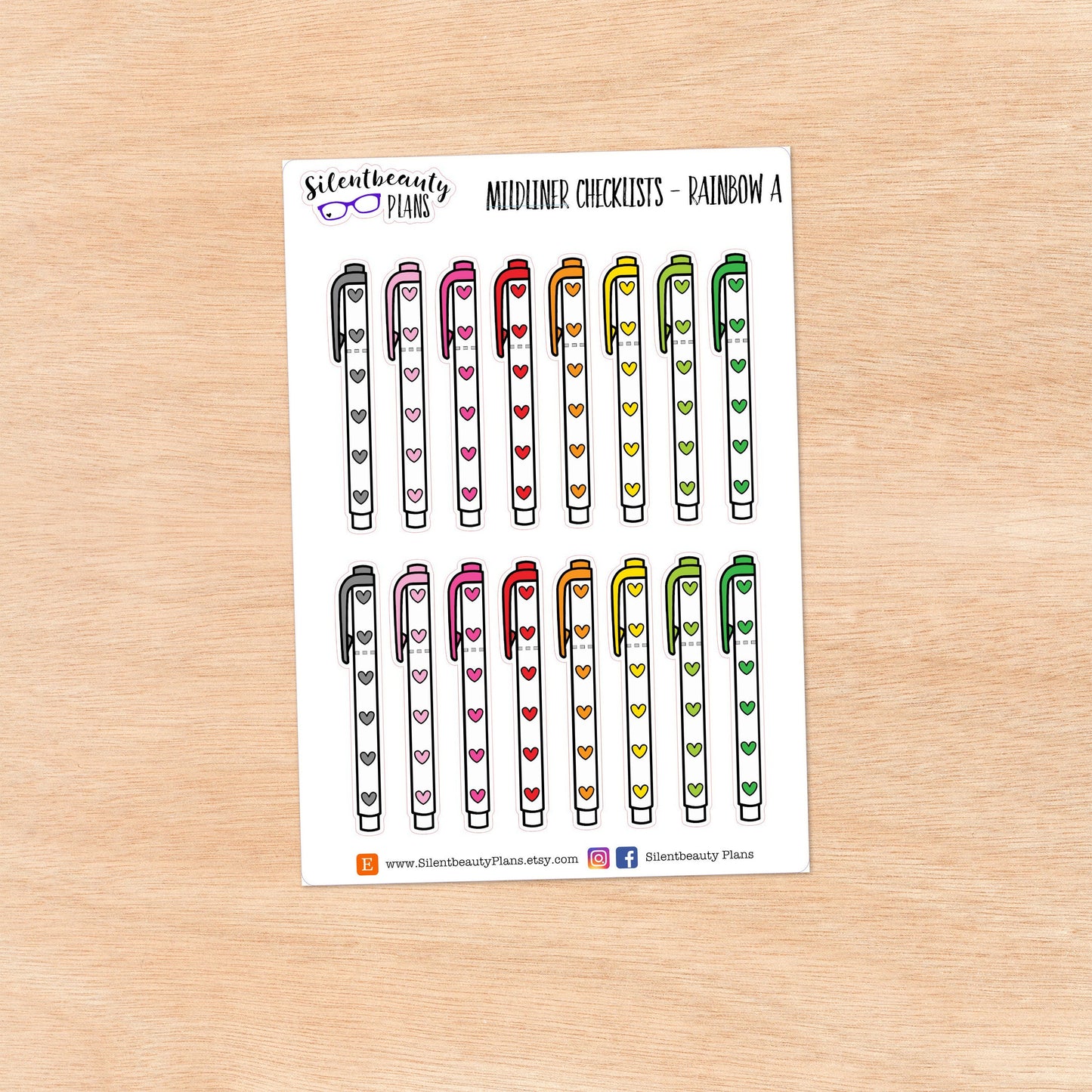 Mildliner Checklist Stickers | 10 Options