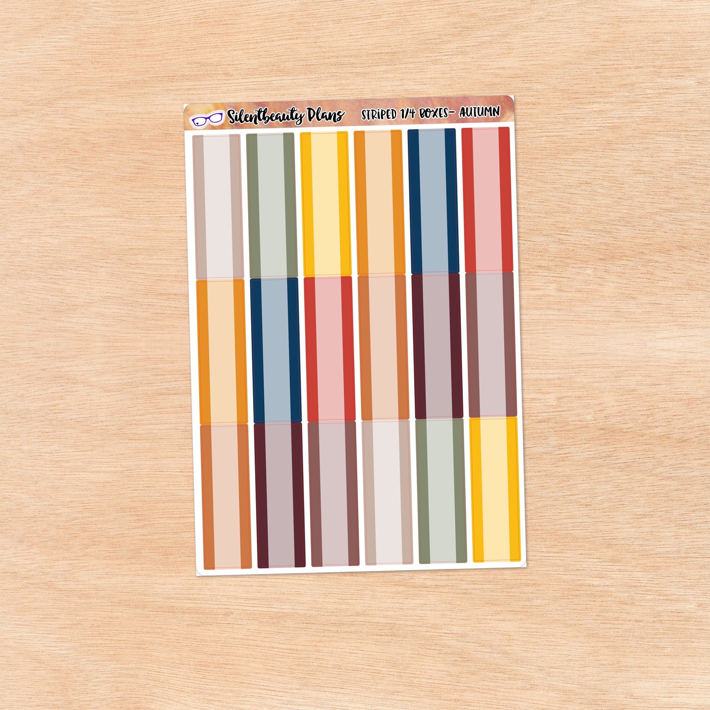 Striped Quarter Boxes | 6 Colour Palettes