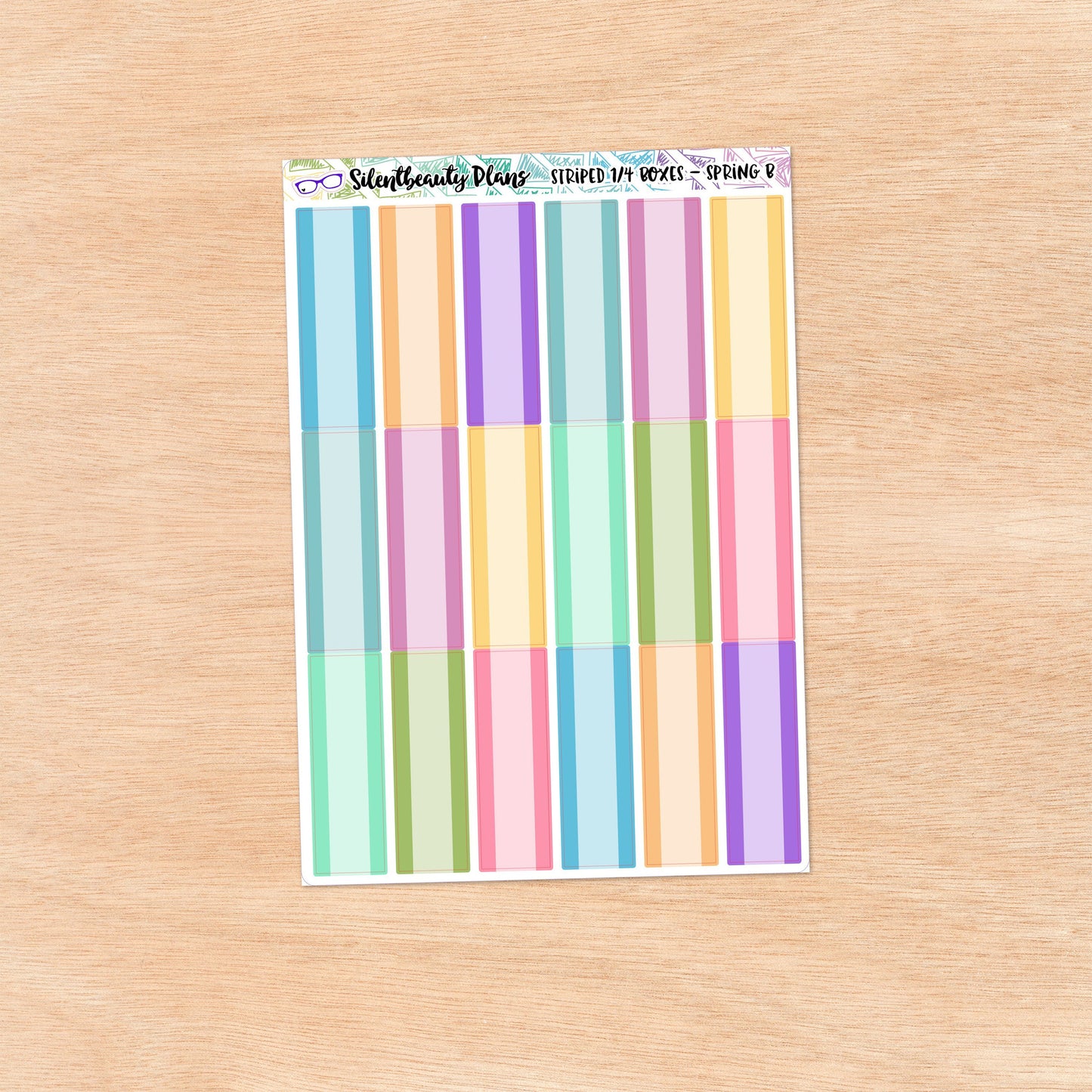 Striped Quarter Boxes | 6 Colour Palettes