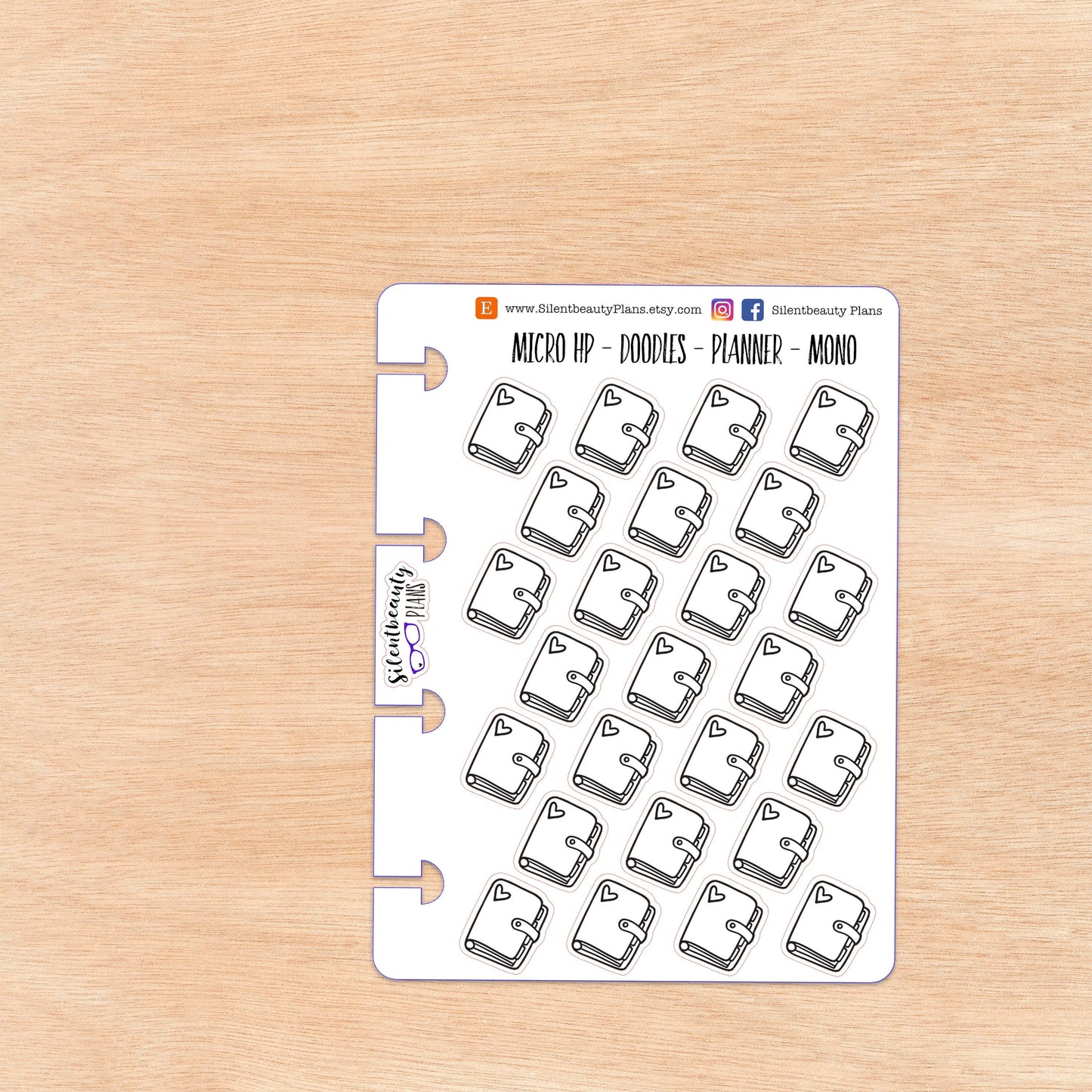 Doodle Planner Stickers | 4 Colour Options | Micro Disc
