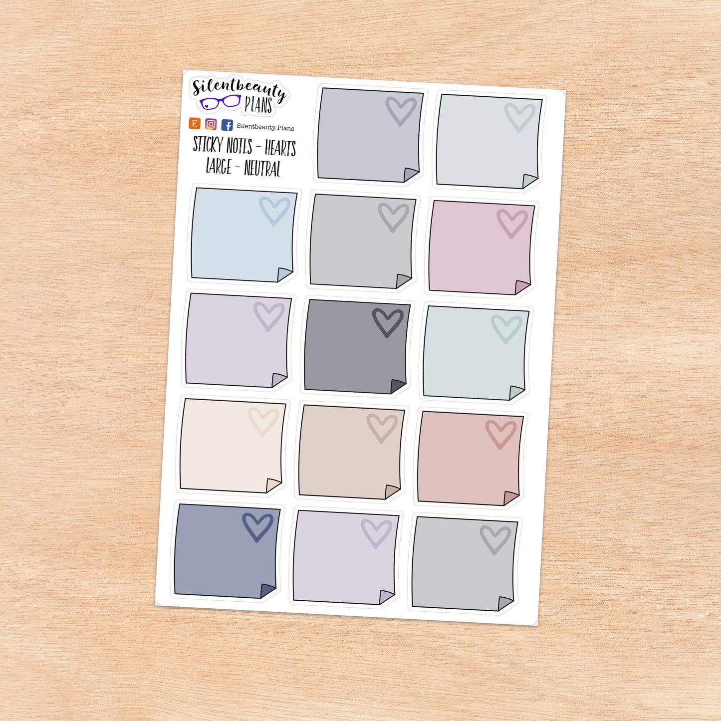 Large Sticky Note Stickers | 4 Colour Options