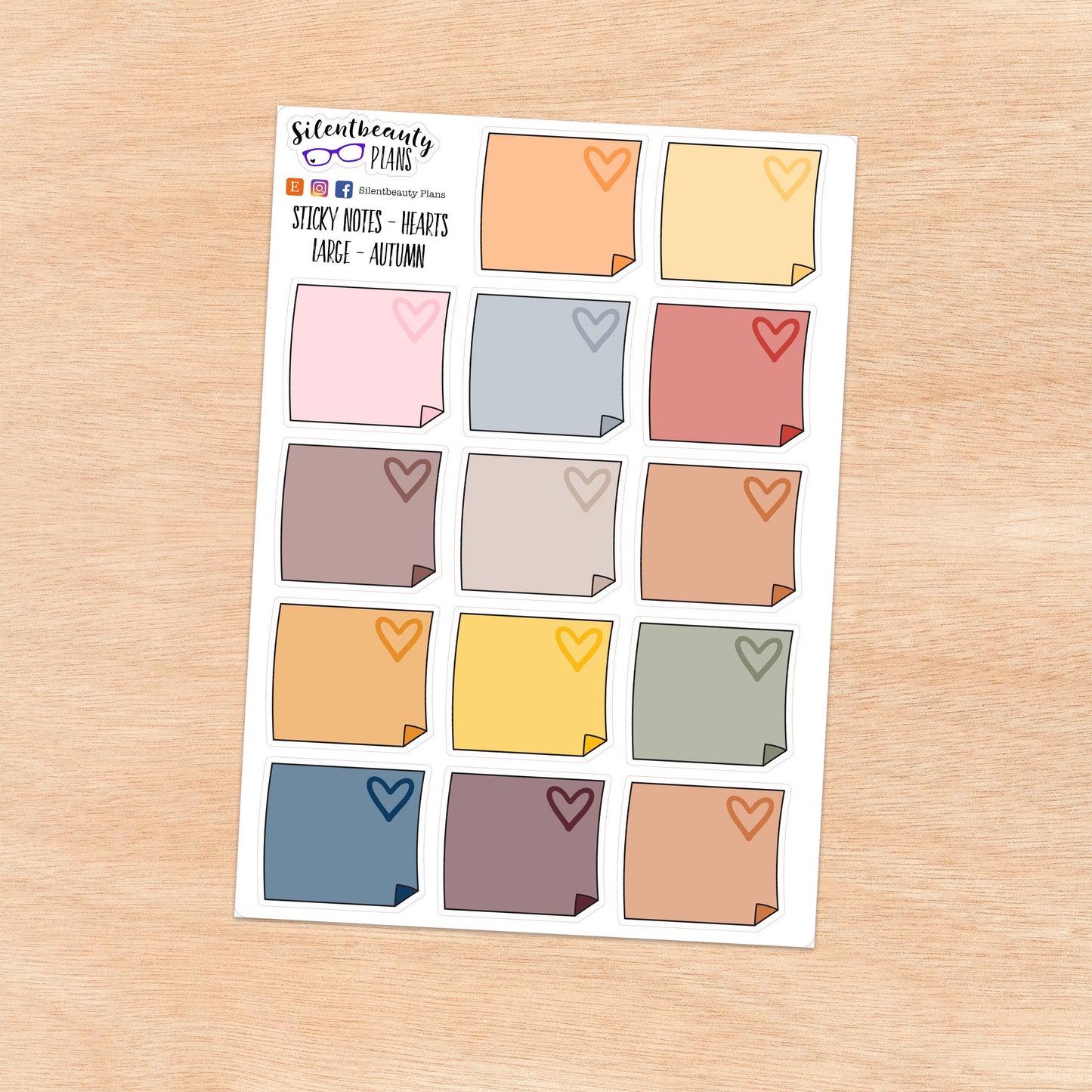 Large Sticky Note Stickers | 4 Colour Options