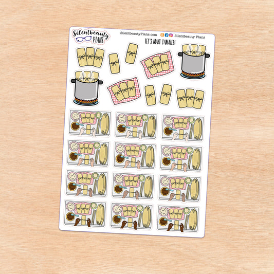 Let's Make Tamales! - Cute Stickers - Planner Stickers - Functional Deco Stickers  - UK