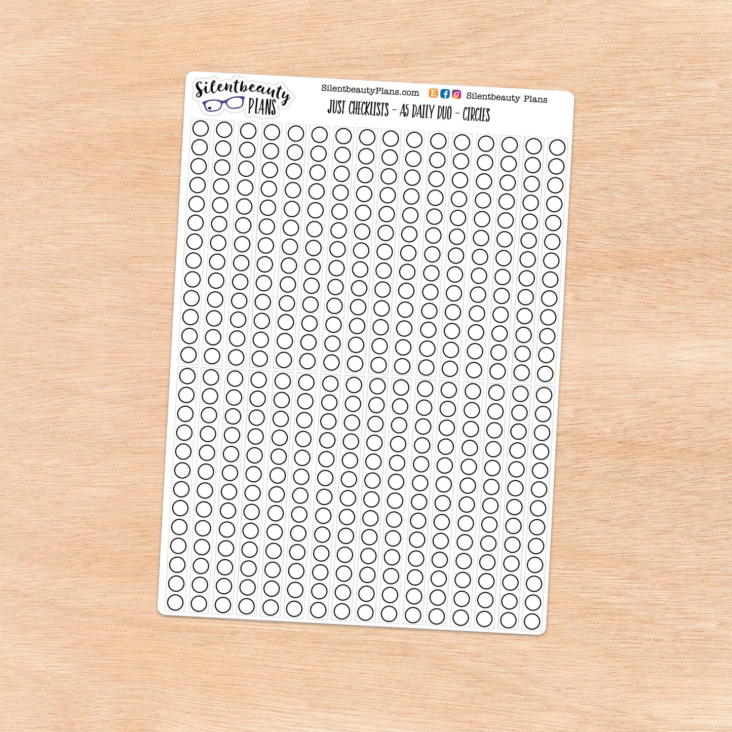 A5 Daily Checklist Sticker Sheet - 5 Options