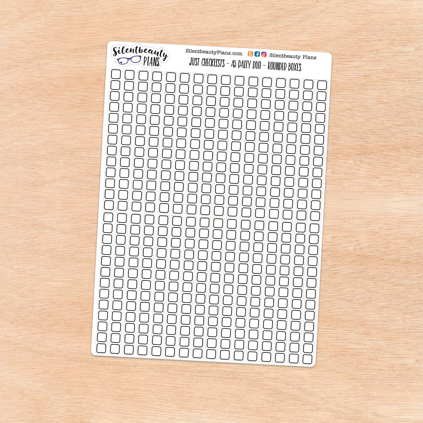 A5 Daily Checklist Sticker Sheet - 5 Options